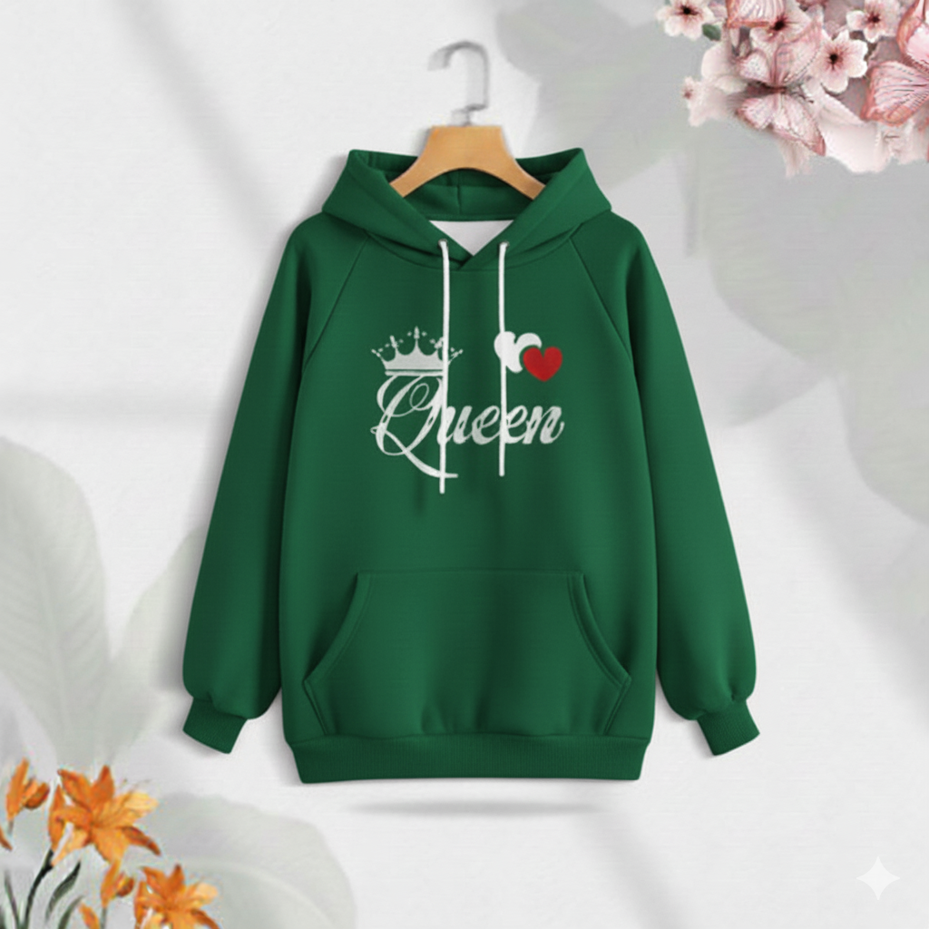 Premium Comfortable (Queen-Green) Ladies winter hoodie
